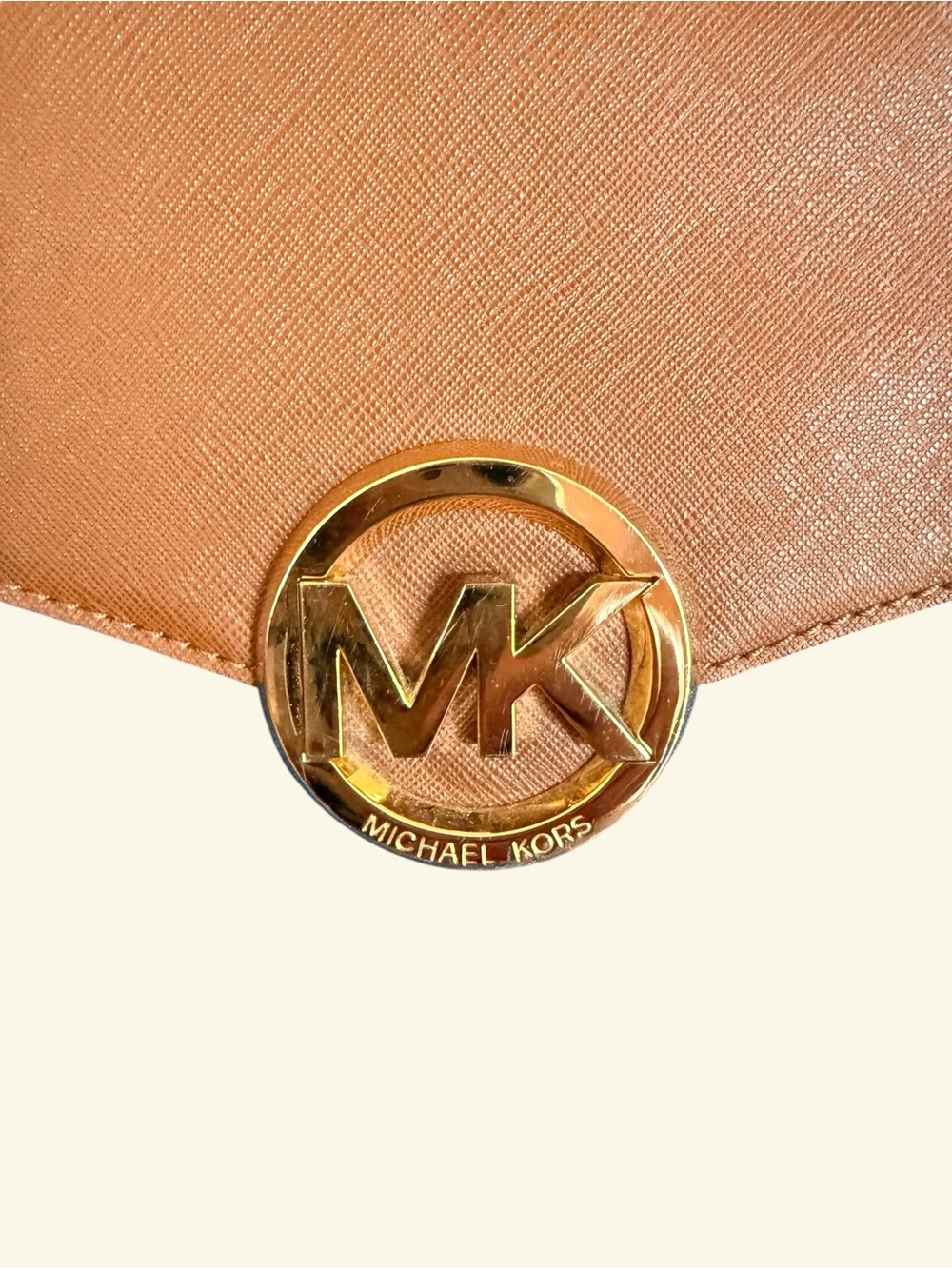 Michael Kors Hudson Medium Satchel with Gold MK Emblem - Picture 5 of 15